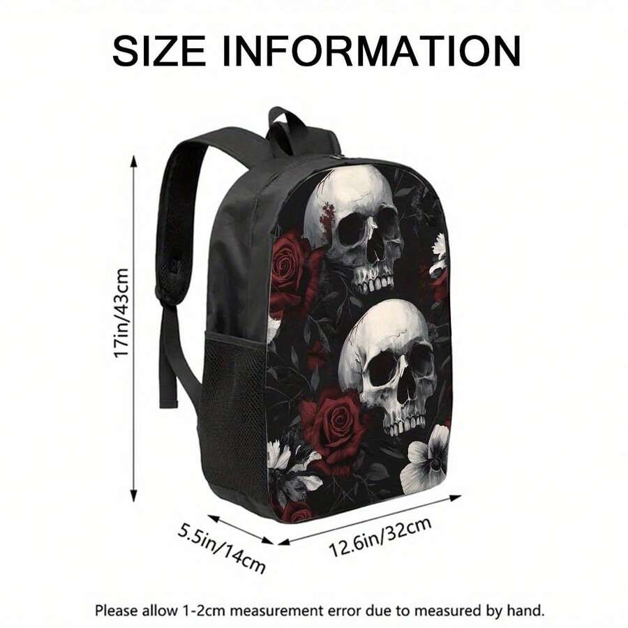 Gothic Skull Floral Backpack B - Embroidery Gothic 리뷰 및 가격