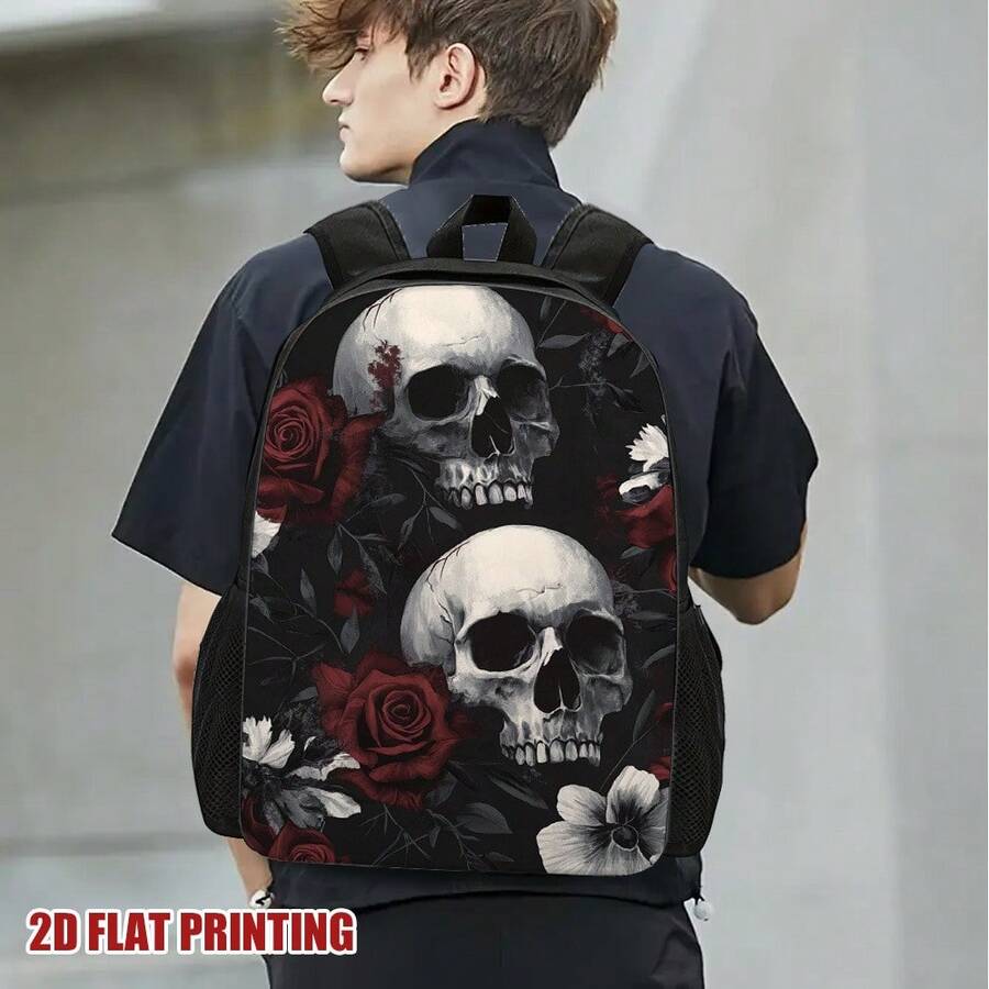 Gothic Skull Floral Backpack B - Embroidery Gothic 리뷰 및 가격