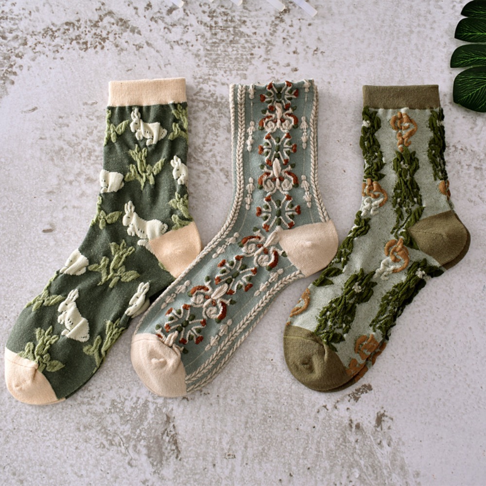 Autumn Retro Embroidery Haraju - Embroidery On Socks 리뷰 및 가격