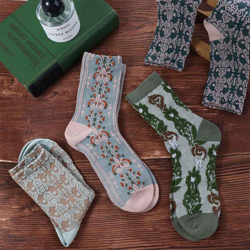 Autumn Retro Embroidery Haraju - Embroidery On Socks 리뷰 및 가격