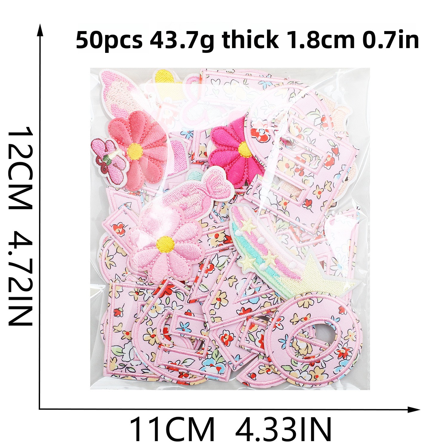 10PCS Cartoon Letter Pink Embr - Embroidery Alphabet Designs 리뷰 및 가격