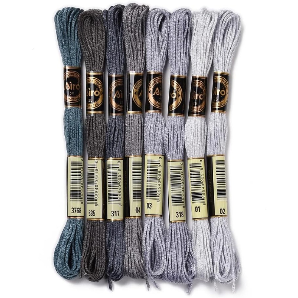 8 Skeins 70 Yards Grey Friends - Embroidery Threads 리뷰 및 가격