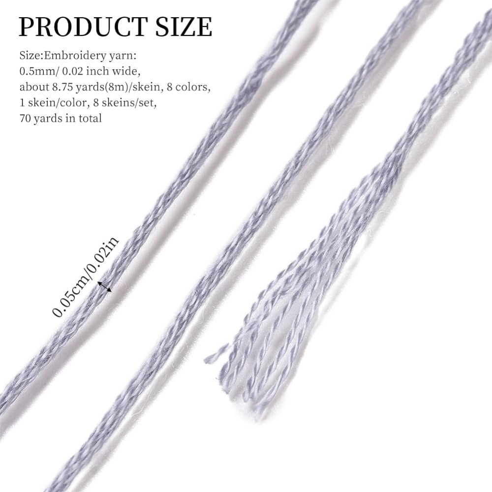 8 Skeins 70 Yards Grey Friends - Embroidery Threads 리뷰 및 가격