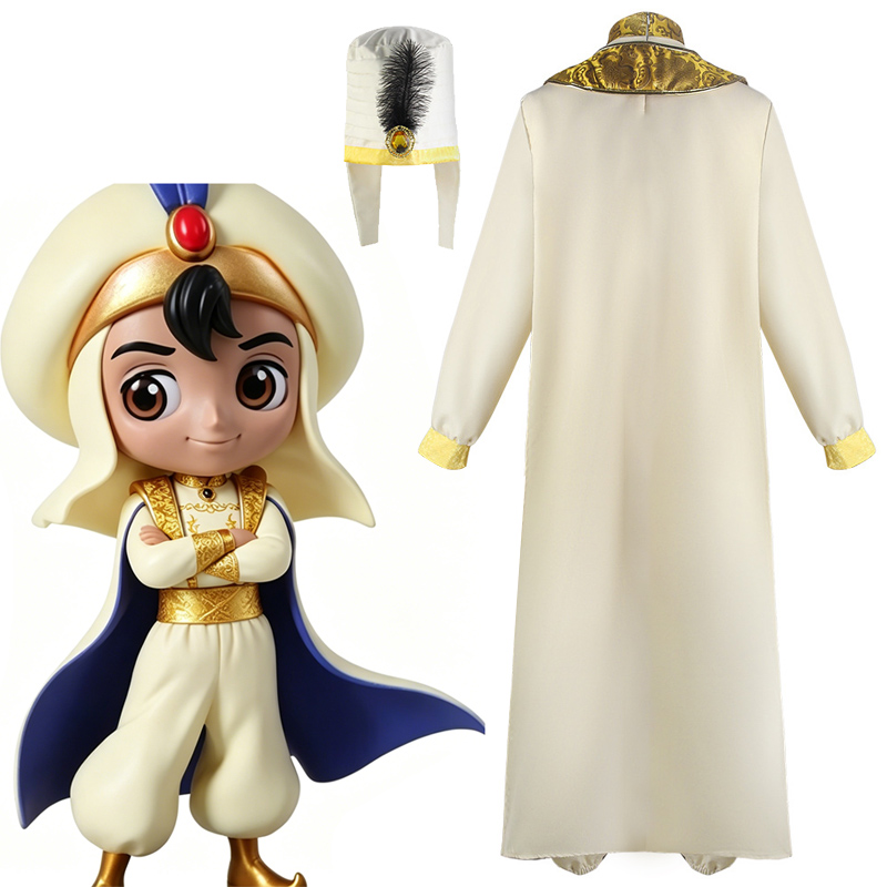 Adult Aladdin Cosplay Costume  - Embroidery Gold 리뷰 및 가격