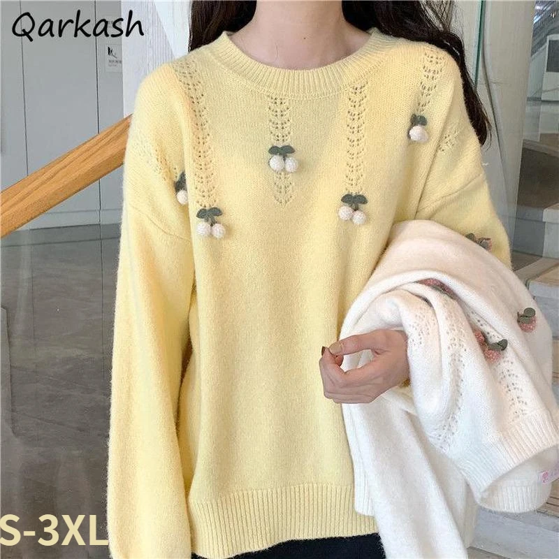 Pullovers Women Embroidery Swe - Embroidery Design Love 리뷰 및 가격