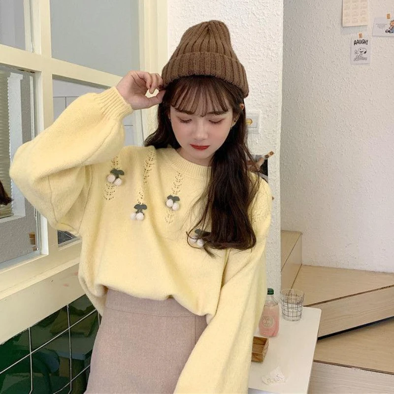 Pullovers Women Embroidery Swe - Embroidery Design Love 리뷰 및 가격