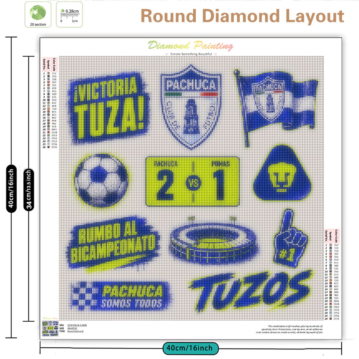 Maxico Football Diamond Painti - Embroidery Ideas For Bags 리뷰 및 가격