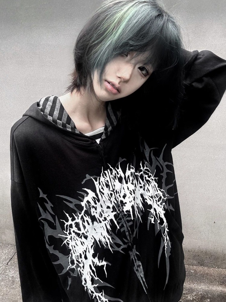 Subculture Y2k Japanese Hooded - Embroidery Zip Up Hoodie 리뷰 및 가격