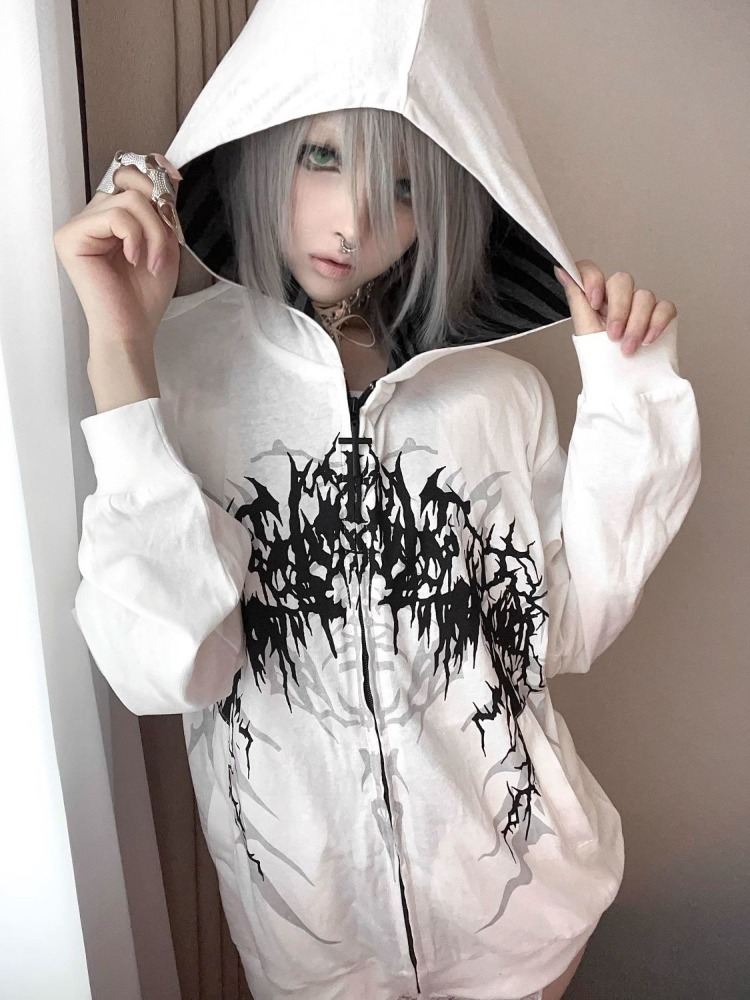 Subculture Y2k Japanese Hooded - Embroidery Zip Up Hoodie 리뷰 및 가격