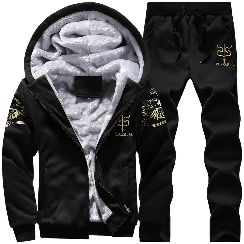 Autumn Winter Men's Sports Set - Embroidery Zip Up Hoodie 리뷰 및 가격
