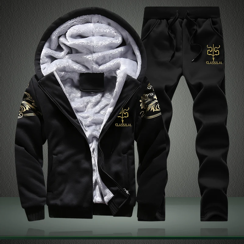 Autumn Winter Men's Sports Set - Embroidery Zip Up Hoodie 리뷰 및 가격