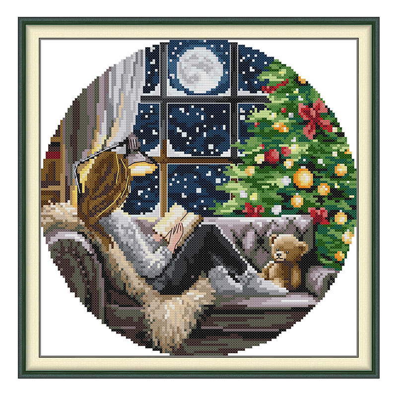 The Christmas Tree and Girl Pa - Embroidery Tas 리뷰 및 가격