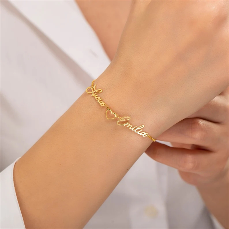 Custom 1-3 Names Bracelet Pers - Embroidery Charm 리뷰 및 가격