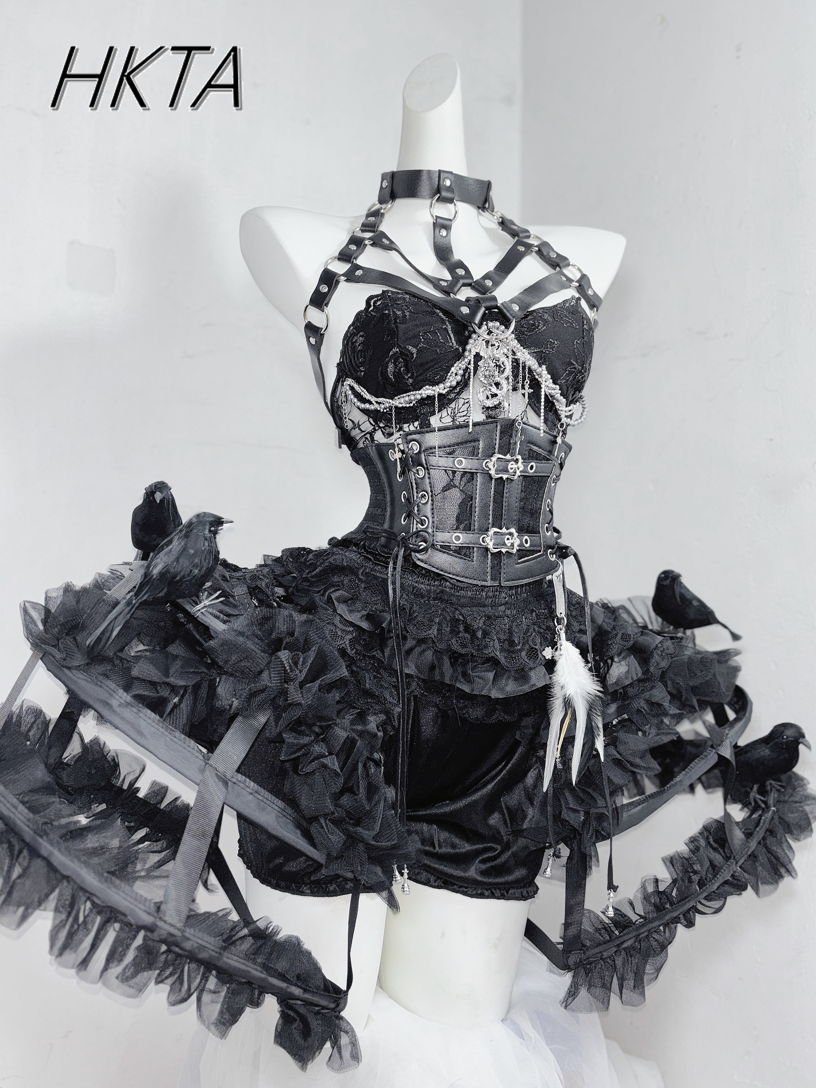 Dark Style Goth Metal Chain Wa - Embroidery Gothic 리뷰 및 가격