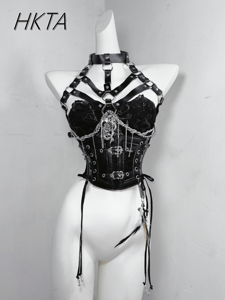 Dark Style Goth Metal Chain Wa - Embroidery Gothic 리뷰 및 가격