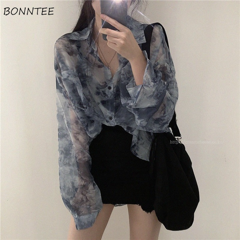 Shirts Women Fashion Tie Dye H - Embroidery Gothic 리뷰 및 가격