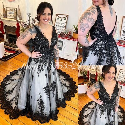 Gothic V Neck Wedding Dresses  - Embroidery Gothic 리뷰 및 가격