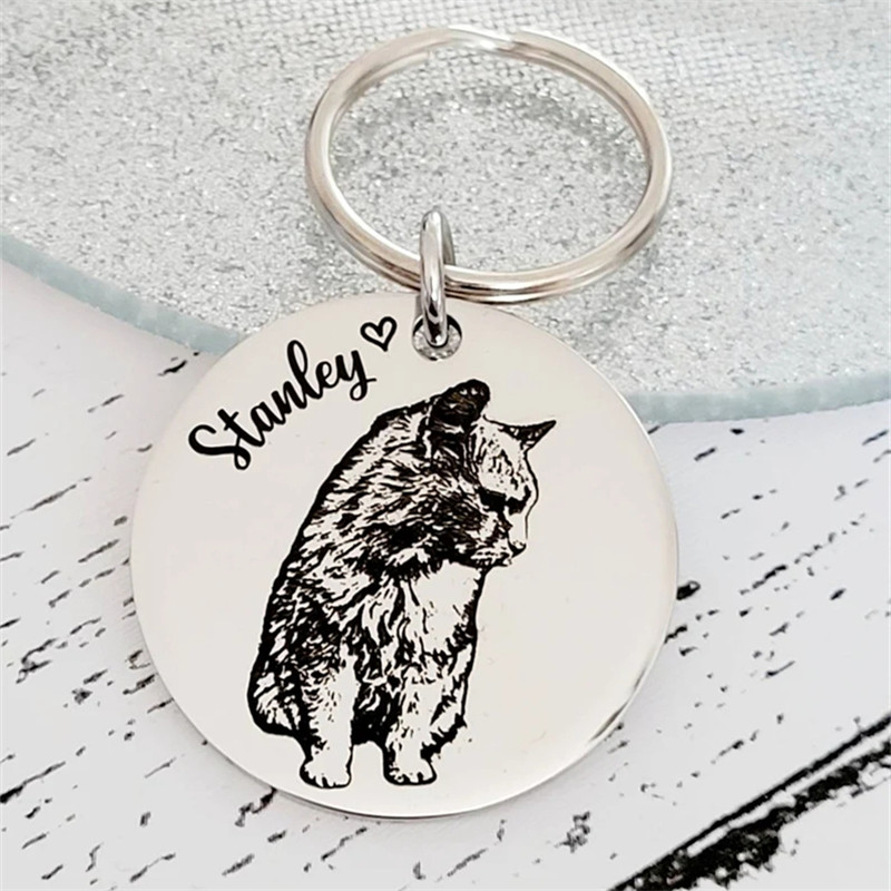 Animal Paw Print Keychain Cust - Embroidery Alphabet 리뷰 및 가격