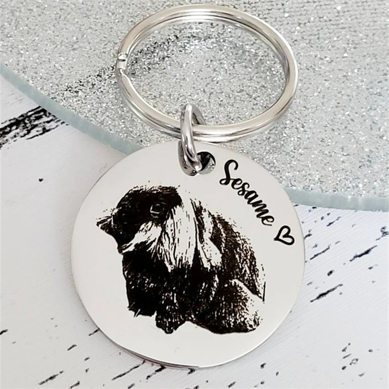 Animal Paw Print Keychain Cust - Embroidery Alphabet 리뷰 및 가격