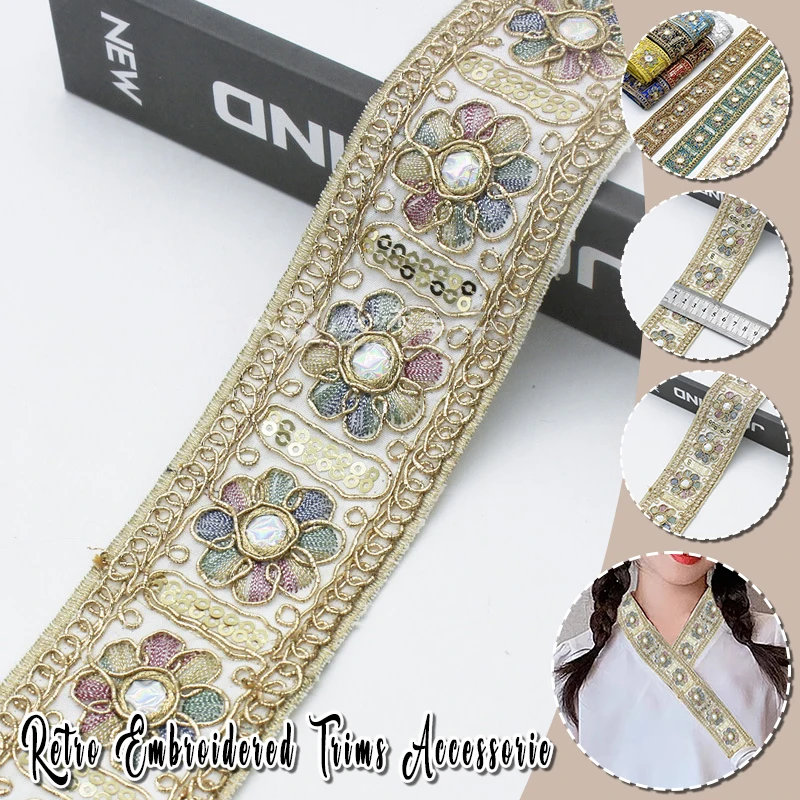 10yards Chinese Ethnic Embroid - Embroidery Gold 리뷰 및 가격