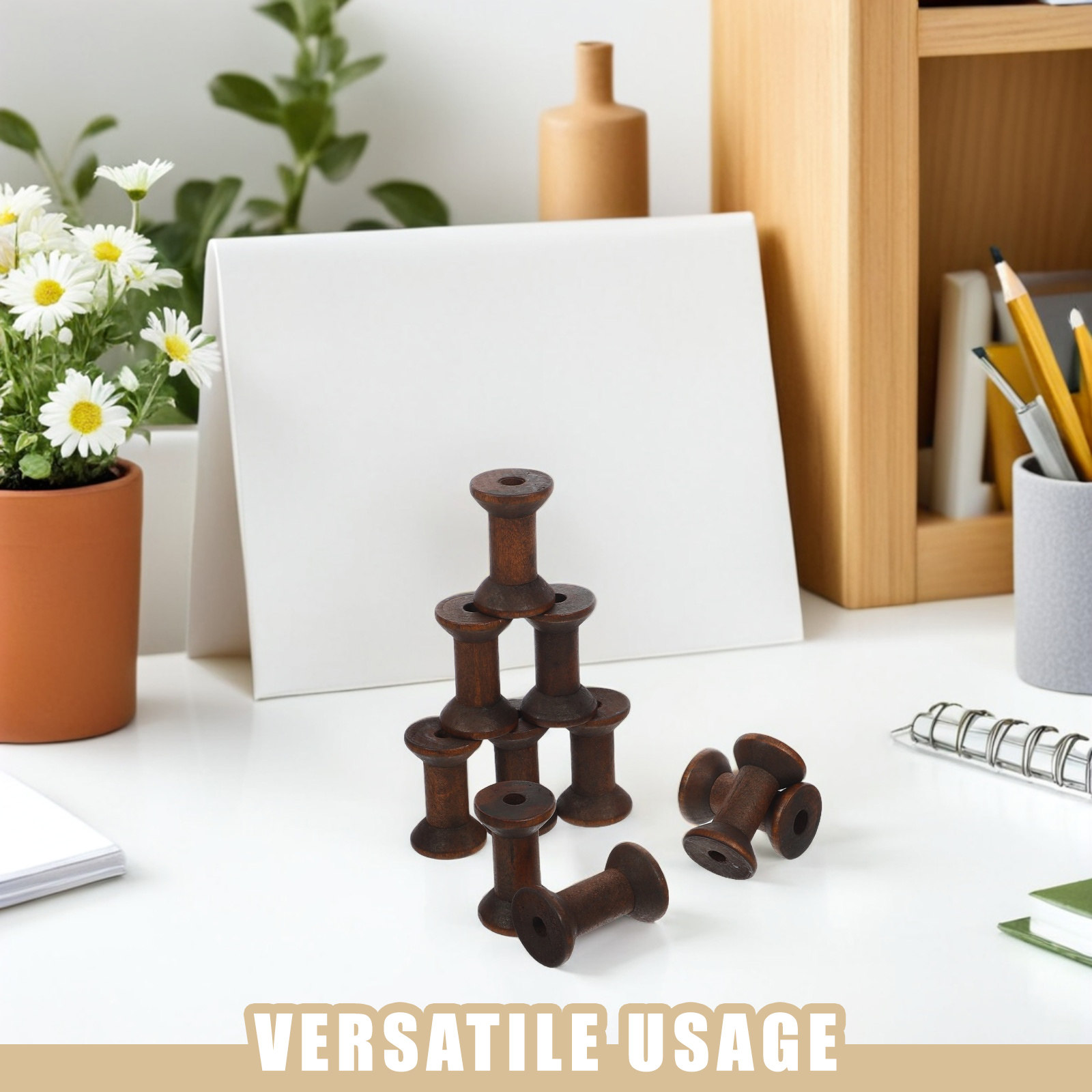 10Pcs Handcrafted Wooden Spool - Embroidery Diy 리뷰 및 가격