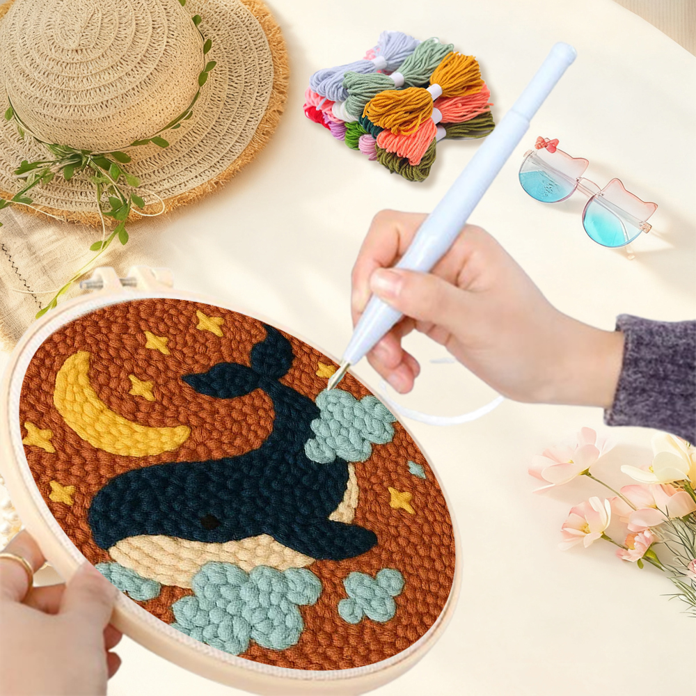 20x20cm Frame Punch Needle Kit - Embroidery Ideas For Bags 리뷰 및 가격