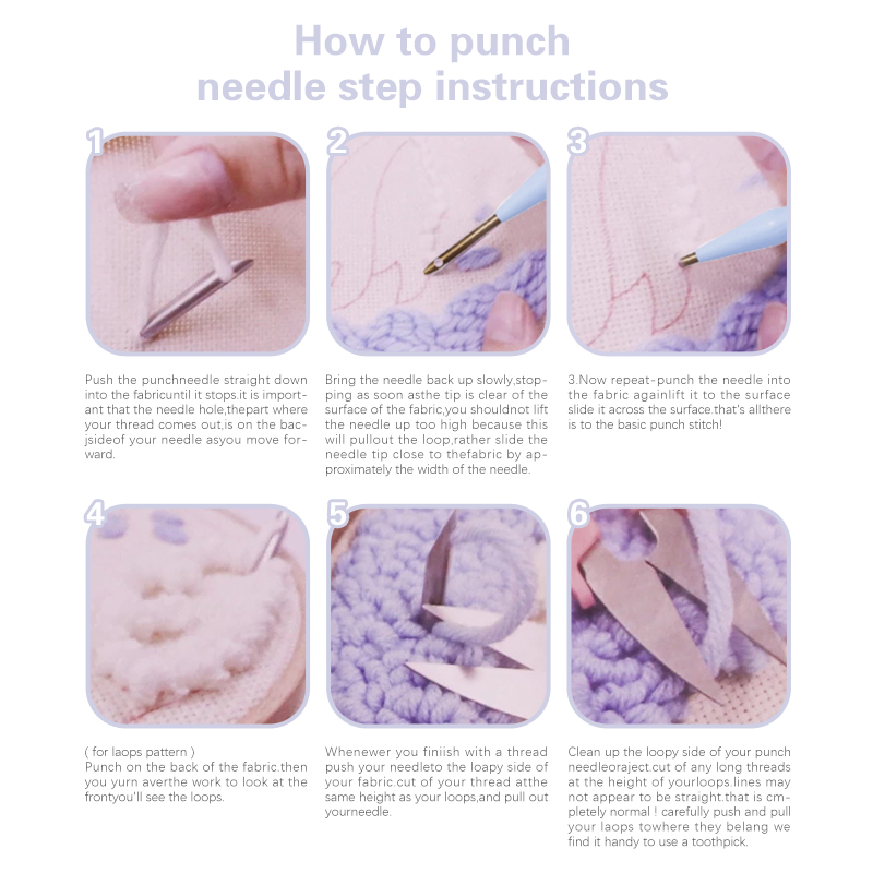 20x20cm Frame Punch Needle Kit - Embroidery Ideas For Bags 리뷰 및 가격