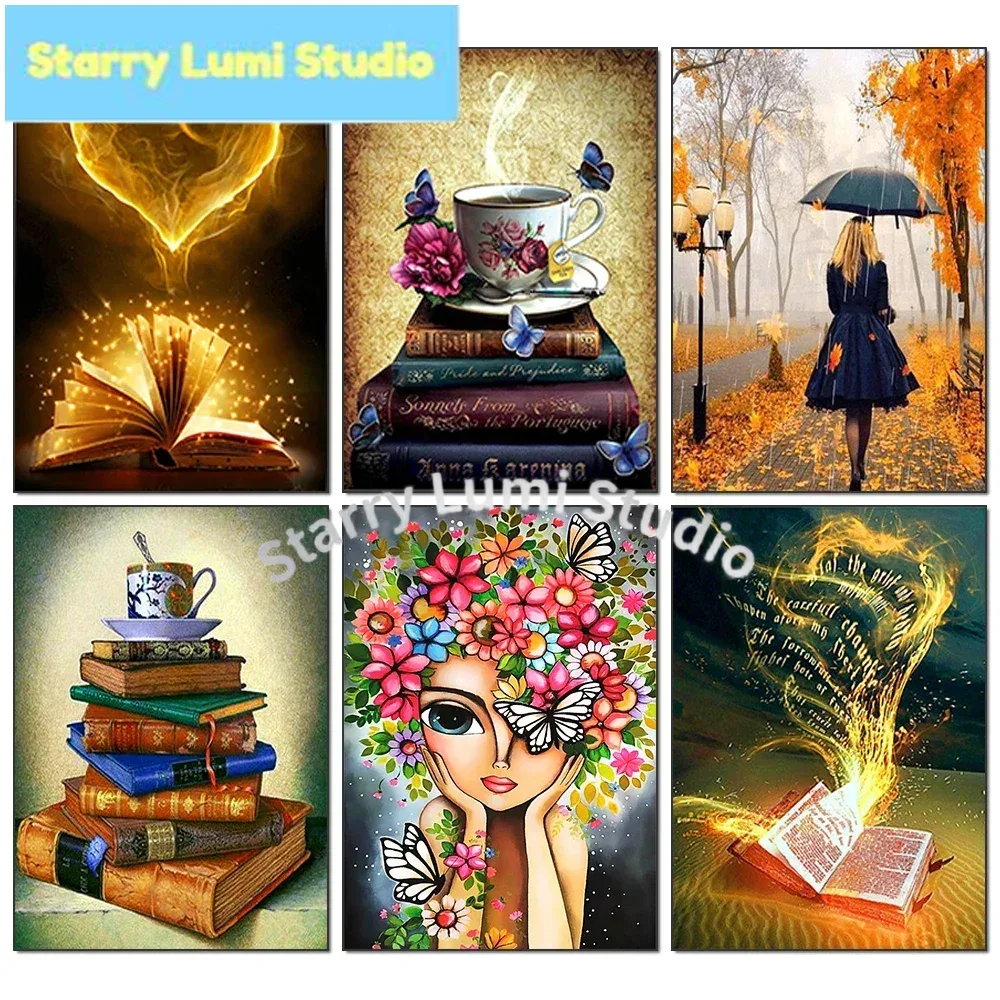 5D Diamond Painting Book Coffe - Embroidery Wall Art 리뷰 및 가격