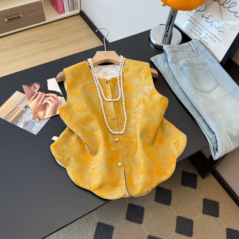 Retro Chinese Sle Tang Suit Ha - Embroidery Vest 리뷰 및 가격
