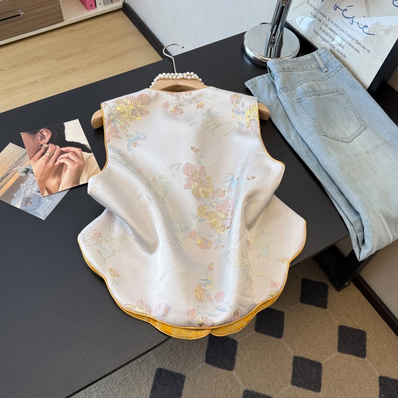 Retro Chinese Sle Tang Suit Ha - Embroidery Vest 리뷰 및 가격