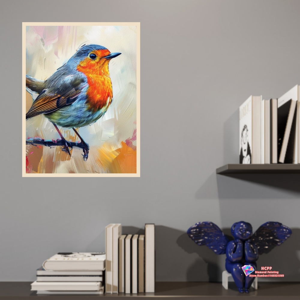 unframe Robin Bird Cute Robin  - Embroidery Handicraft 리뷰 및 가격