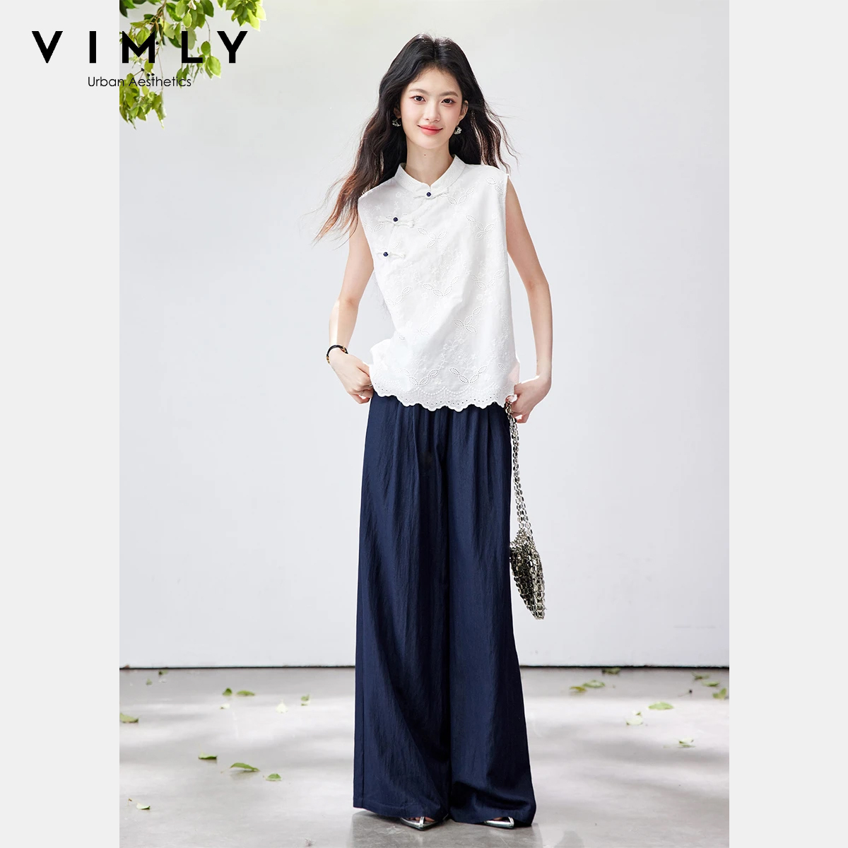 VIMLY Chinese Style Two Piece  - Embroidery Uniforms 리뷰 및 가격