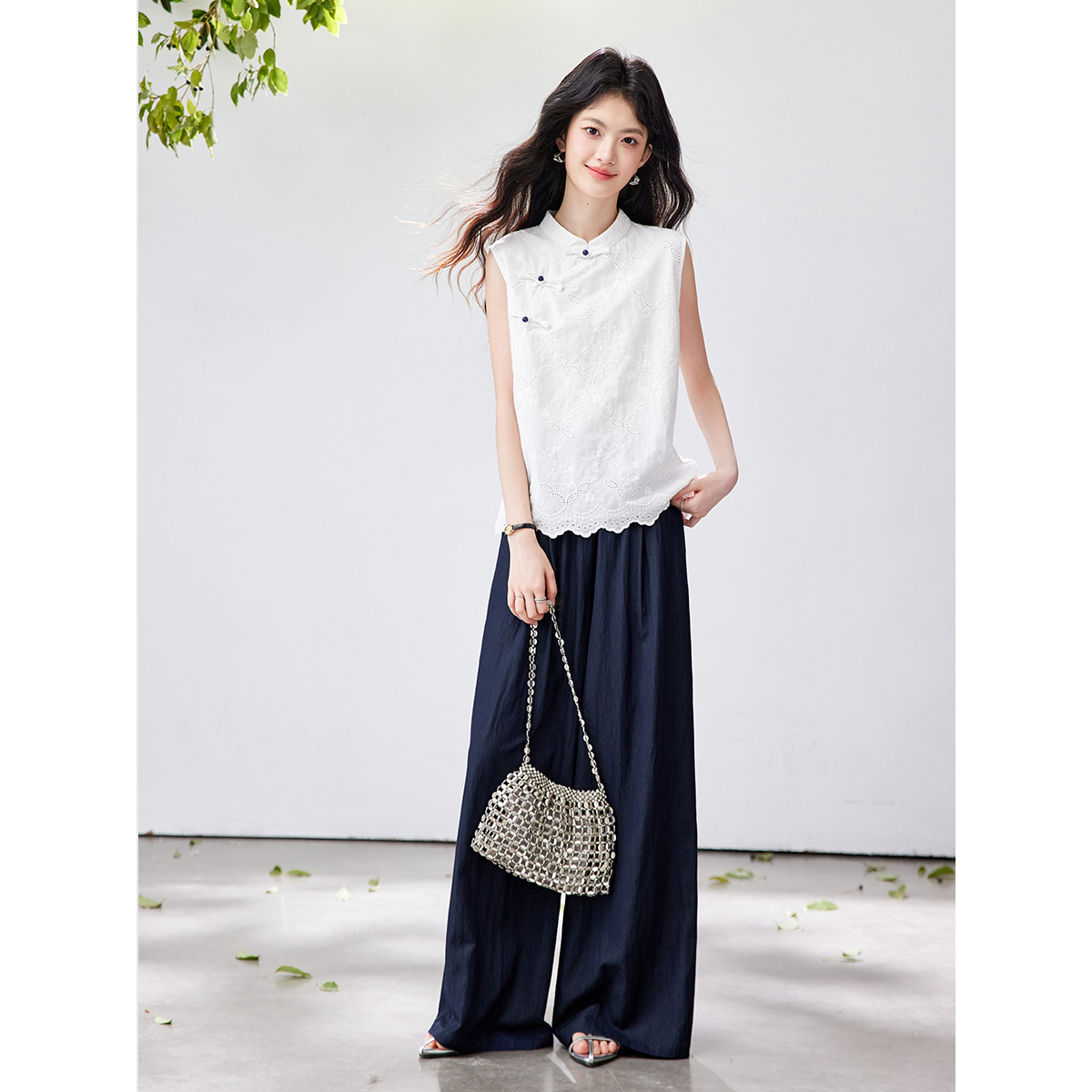 VIMLY Chinese Style Two Piece  - Embroidery Uniforms 리뷰 및 가격