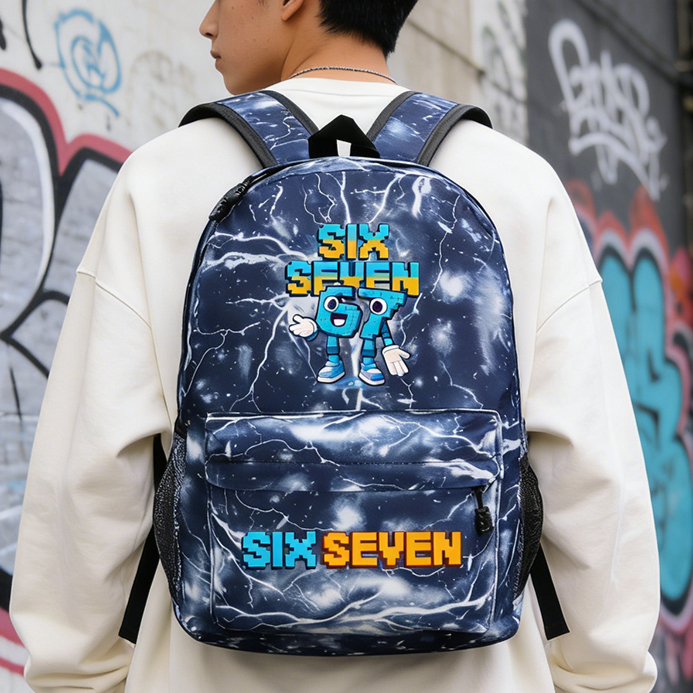 Six Seven Backpack Italian Bra - Embroidery Gold 리뷰 및 가격