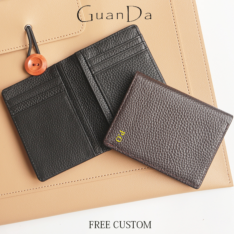 Genuine Leather Card Holder Ma - Embroidery Alphabet 리뷰 및 가격