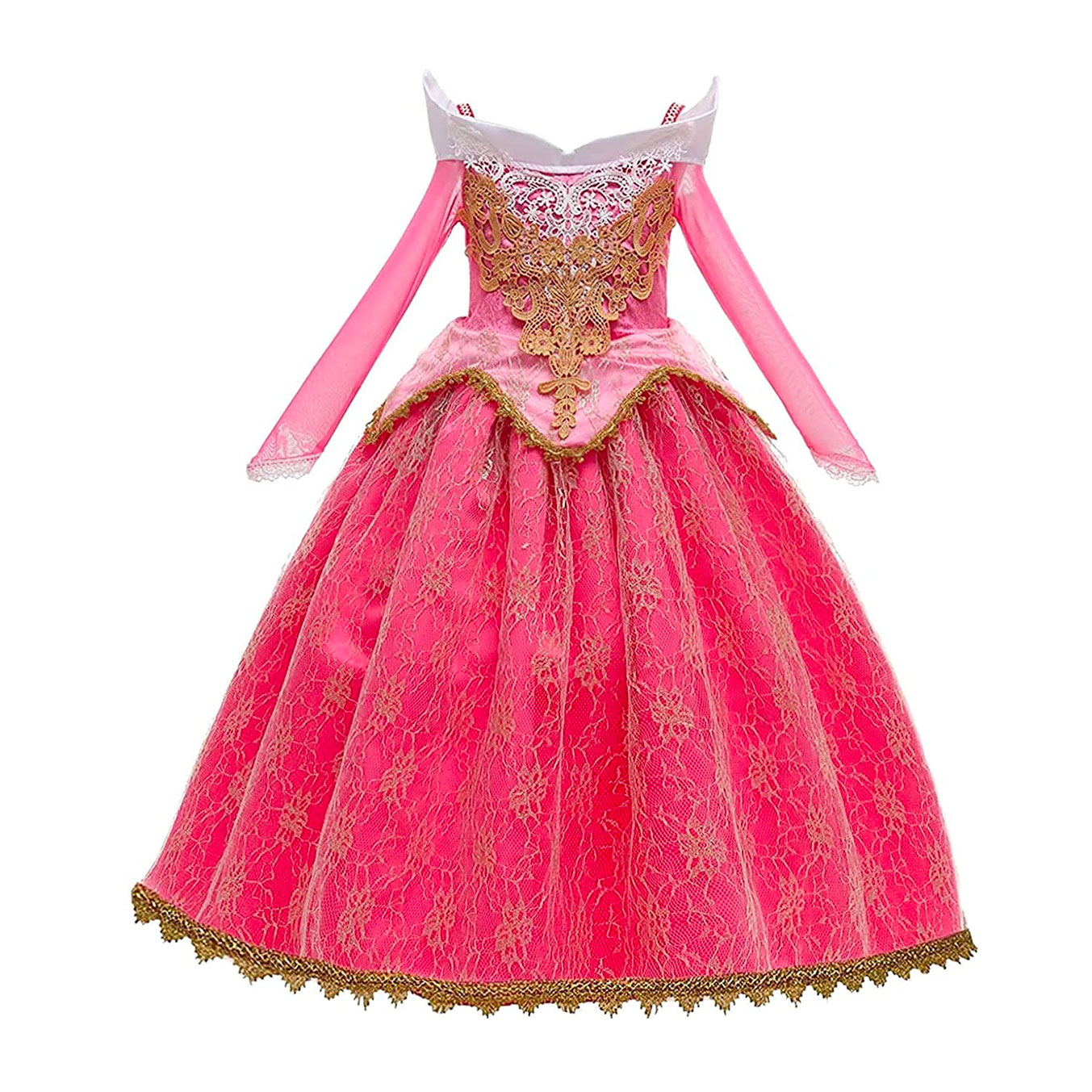 Girl Pink Lace Luxury Princess - Embroidery Gold 리뷰 및 가격