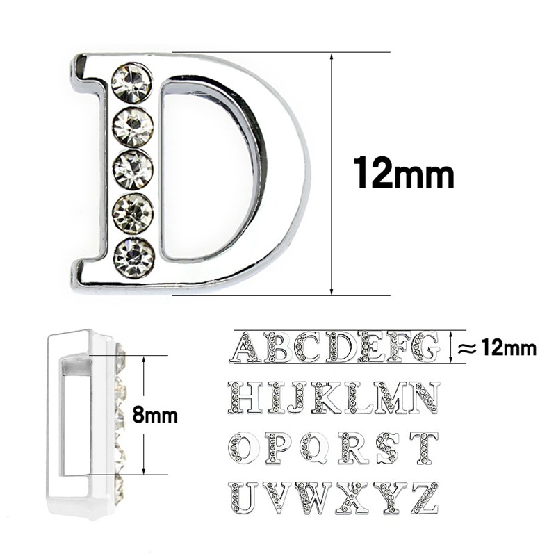 50PC/lot Hole 8MM Slide Letter - Embroidery Charm 리뷰 및 가격