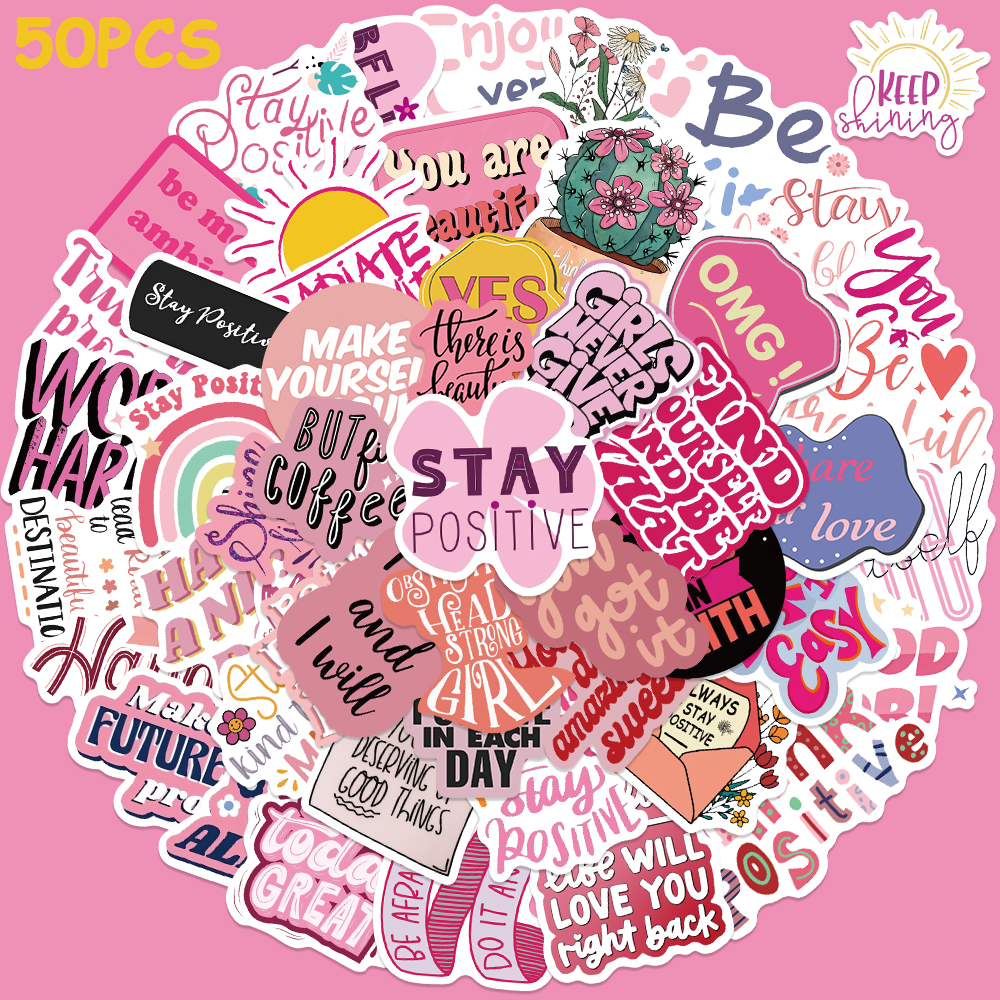 50pcs Pink Inspirational Phras - Embroidery Wall Art 리뷰 및 가격