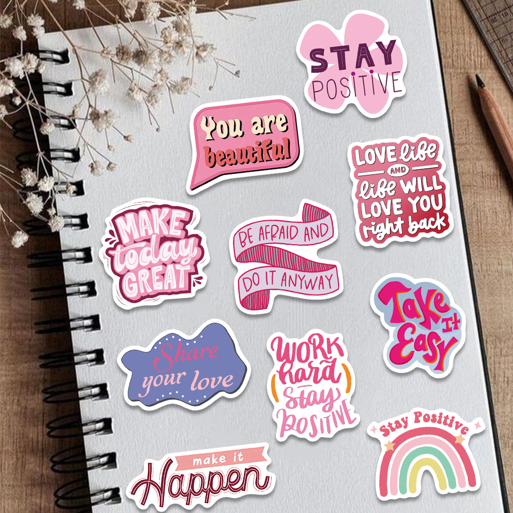 50pcs Pink Inspirational Phras - Embroidery Wall Art 리뷰 및 가격