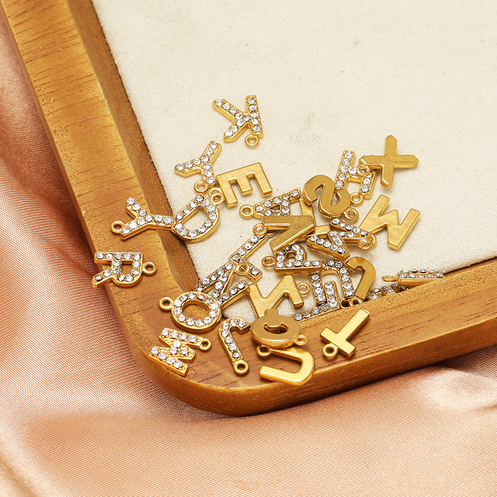5pcs Stainless Steel Gold Rhin - Embroidery Charm 리뷰 및 가격