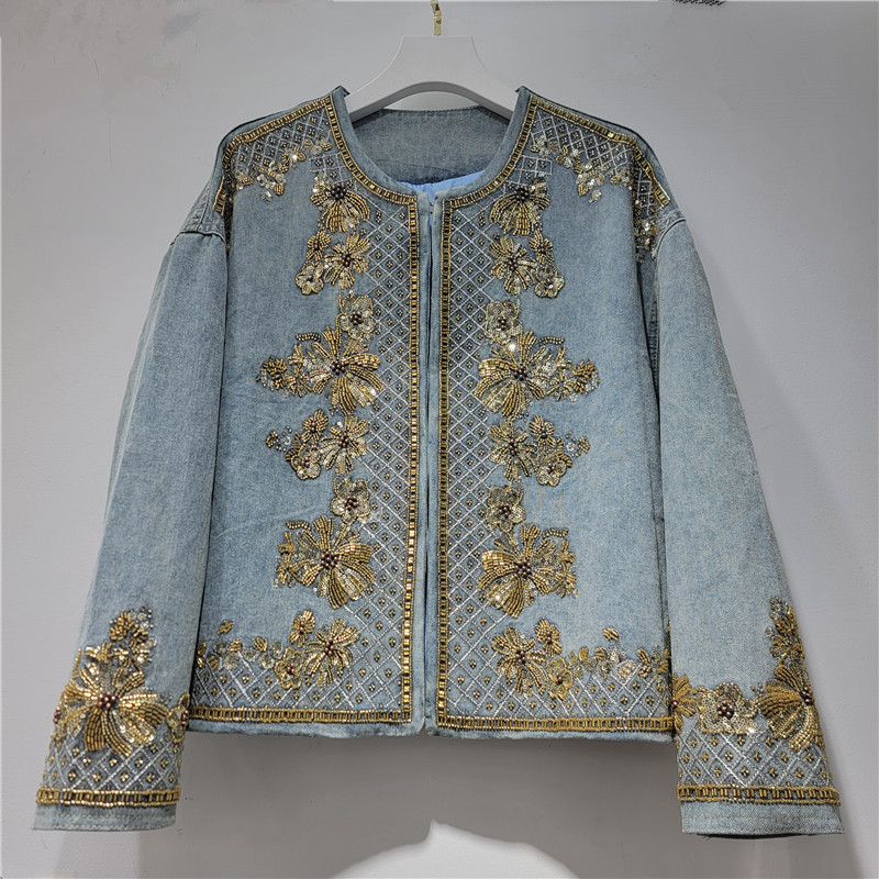 KT Women's Light Blue Denim Ja - Embroidery Gold 리뷰 및 가격