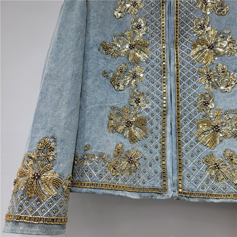 KT Women's Light Blue Denim Ja - Embroidery Gold 리뷰 및 가격