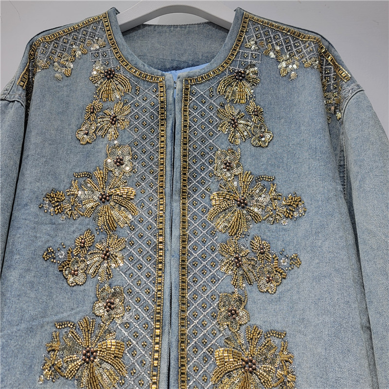 KT Women's Light Blue Denim Ja - Embroidery Gold 리뷰 및 가격