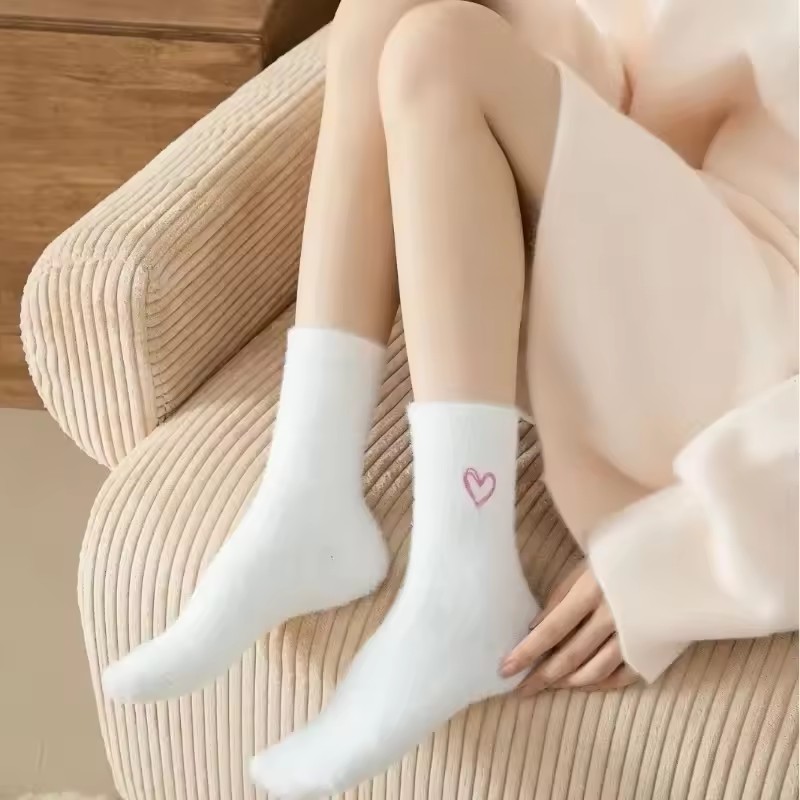 5 Pairs Women's Thickened Mink - Embroidery On Socks 리뷰 및 가격