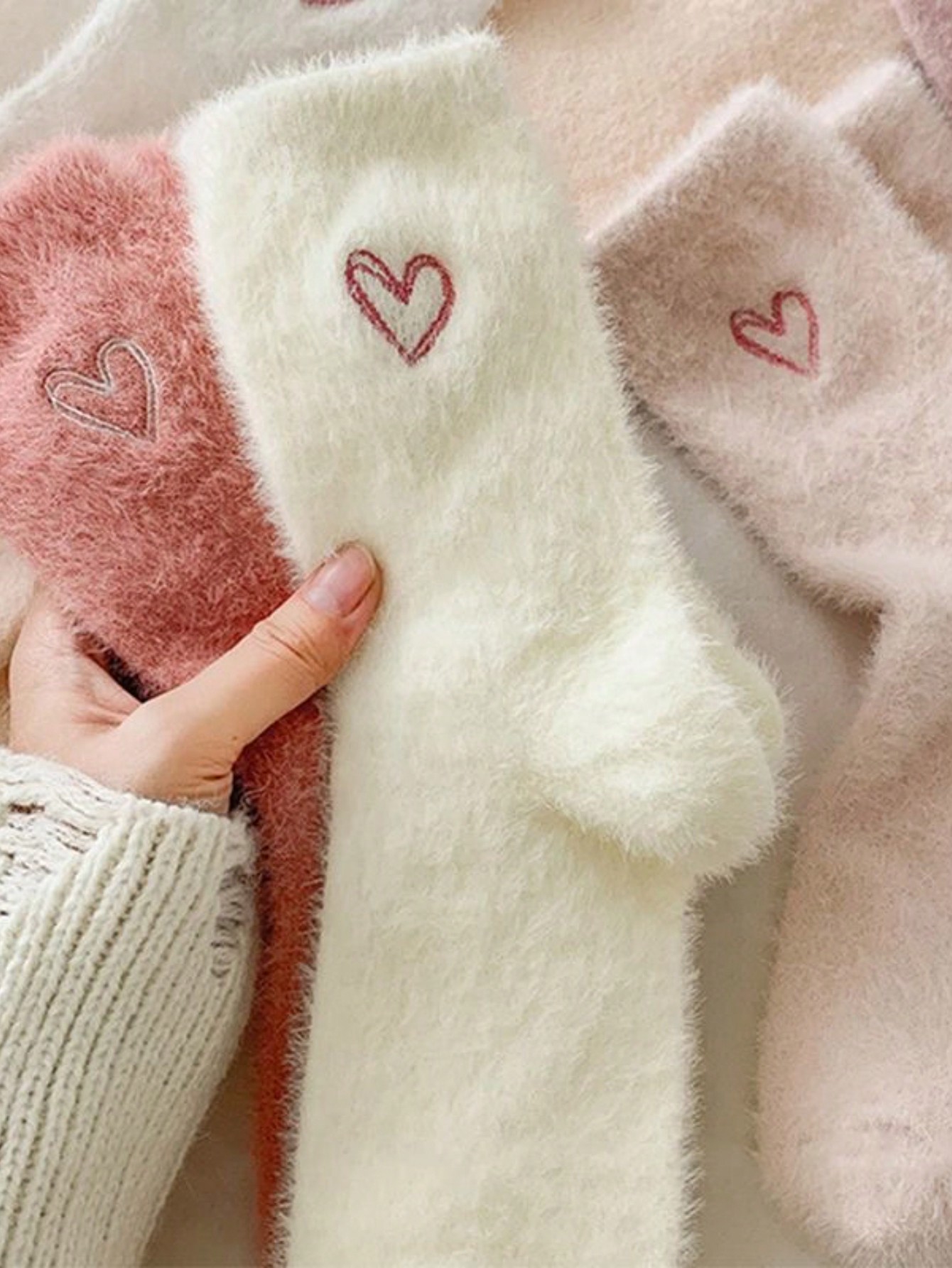 5 Pairs Women's Thickened Mink - Embroidery On Socks 리뷰 및 가격