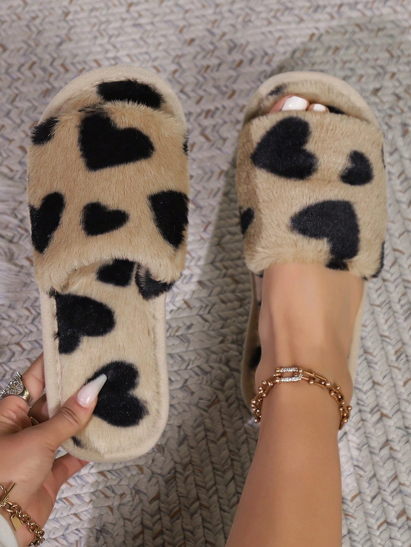 Fall Winter Women's Fluffy Sli - Felt Sheet Wool 리뷰 및 가격