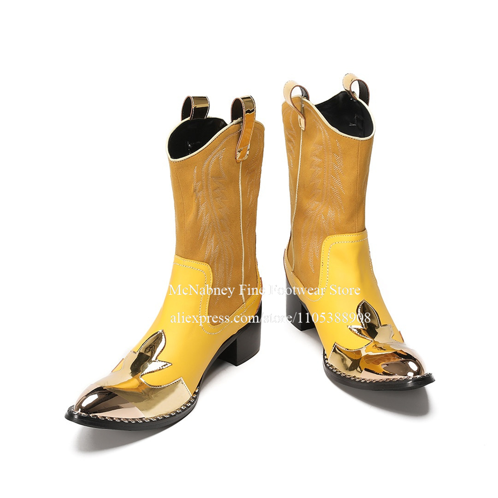 Yellow Gold Metal Toe Suede We - Embroidery Gold 리뷰 및 가격